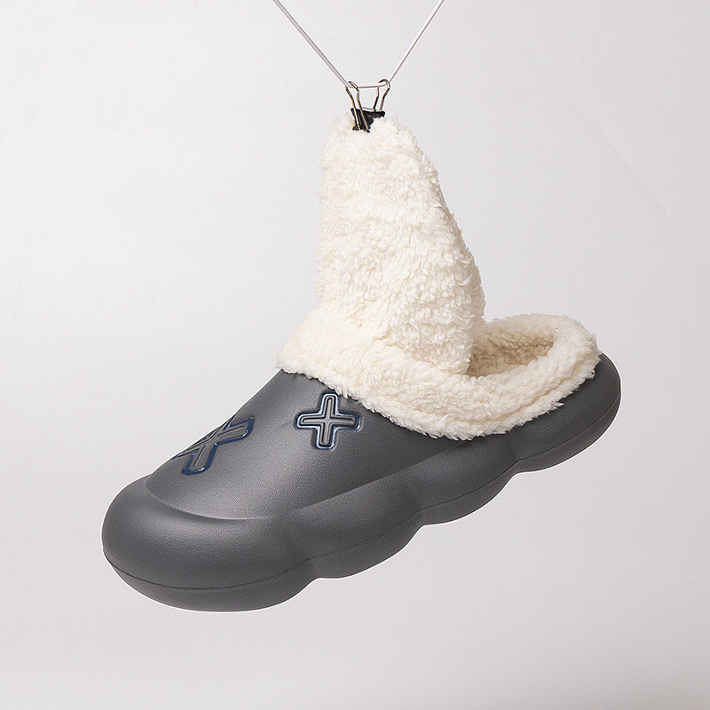 Custom Fluffy Fur Home Slides Flat Warm Slippers House Slippers Unisex Cotton Shoes