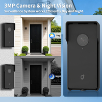 Interphone vidéo sans fil Tuya WiFi 1080p, déverrouillage à distance par application, interphone audio-vidéo bidirectionnel pour villa