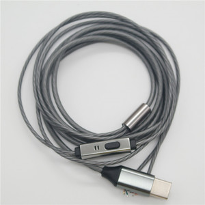 Audio <b>Cable</b> 3.5 Mm With <b>Microphone</b> And In Line Controls 120Cm Cool Gray Twisted Wire Soft To Touch - Product Image 2