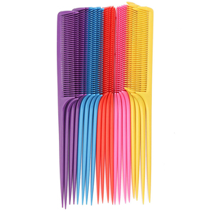 Peigne de coiffure antistatique multicolore pour styliste, avec logo personnalisé, en ABS, peigne démêlant à queue de rat, peigne à queue de cheval - Product Image 2