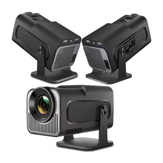 HY320 Smart Android 11 Mini Portable Projector Native 1080p 4K LED Beamer with BT5.2 Connectivity for Home Theater
