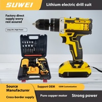 Perceuse-visseuse sans fil 21V, kit tournevis électrique, perceuse à percussion à vitesse variable, batterie Li-ion pour réparation domestique, bricolage, OEM