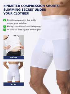 Boxer a vita alta da uomo, modellanti in maglia, con controllo pancia, direttamente dalla fabbrica - Product Image 3