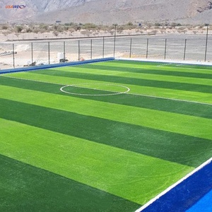 Gazon artificiel de football de 50 mm à haute résilience avec remplissage, conforme à la norme ISO9001, qualité gérée pour les stades - Product Image 5