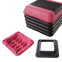 Plataforma de Step Multifuncional de HDPE para Ejercicios Aeróbicos en Casa, Plataforma de Step Resistente para Ejercicios Cardiovasculares y Musculación