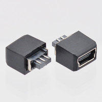 Connecteur femelle Mini USB 5P Type B, câble à 180 degrés, type à souder, prise jack pour la charge et le transfert de données