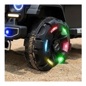 Coche Eléctrico Infantil de 4 Ruedas Supre con Motor 390, Luces LED de Contorno, Batería de 12V7Ah, Cabina Grande, Control Remoto, de Plástico, para Niños - Product Image 4