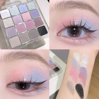 CC30630 Wasserdichtes 16-Farben-Lidschatten-Paletten Nude Oem-Lidschatten pulver mit schimmerndem Finish für dunkle Hauttöne im Großhandel