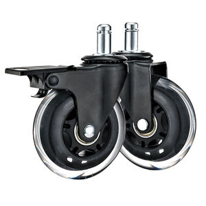 2 2.5 3 इंच का कार्यालय चेयर कैस्टर पहियों 1x22mm स्टेम पु व्हील काले/पारदर्शी अनुकूलित सेट फर्नीचर प्रतिस्थापन के लिए - Product Image 1