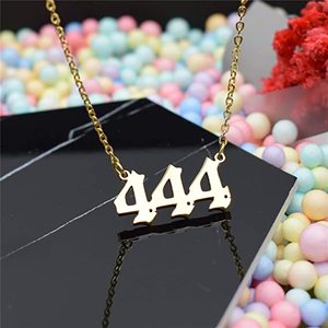 Collana con Numero Angelico per Donne, Placcata Oro, Delicata, con Ciondoli 111 222 333 444 555 666 777 888 999, Gioielli Numerologici - Product Image 3