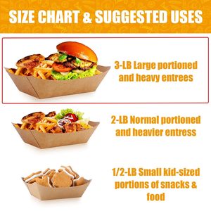 กล่องกระดาษคราฟท์กล่องใส่อาหารติดกล่องอาหารมีปีกนักเก็ตไก่ทอดฝรั่งเศสแบบปรับแต่งได้ - Product Image 5