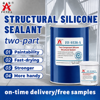 Fenfa FF-9338 Mastic silicone bicomposant à prix d'usine pour joint secondaire de vitrage isolant, durcissement neutre, module élevé