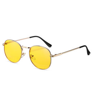 <span class=keywords><strong>Notizie</strong></span> prodotti 2024 occhiali oversize per Computer in metallo occhiali da vista montatura Anti bluelight occhiali lenti gialle - Product Image 5