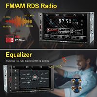 7 pouces 2 Din autoradio stéréo autoradio sans fil Android CarPlay avec caméra de recul AHD IPS écran tactile miroir lien BT 5.0 RDS AM FM