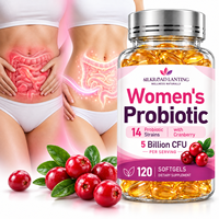 Probiotiques pour femmes, 5 milliards d'UFC, 14 souches, extrait de canneberge, 120 gélules, étiquette personnalisée, complément alimentaire, directement de l'usine