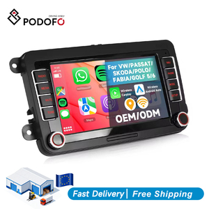 Radio para Auto Android Podofo de 8'' 4+64G con CarPlay/Android Auto Inalámbrico, GPS, WIFI, FM, RDS para Volkswagen/Seat/Skoda, Electrónica para Auto OEM - Product Image 1