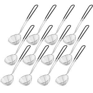 2,5 Zoll Mini Edelstahl Hot Pot Sieb Schaufeln Asian Schöpf löffel Griff Home mit Kunststoff Mesh Skimmer Löffel für den Heimgebrauch - Product Image 4