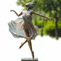 Sculpture de danseuse en bronze grandeur nature pour extérieur, statue de femme nue en métal, statue de homme en métal pour la décoration
