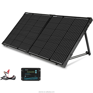 Panneau solaire monocristallin pliable 100W, cadre en aluminium, type N, 18BB, efficacité 25%, multi-connecteurs 4-en-1, étanche IP65, noir - Product Image 1