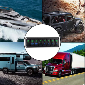 Công tắc đòn bẩy 8 mảnh mới với logo <span class=keywords><strong>12V</strong></span>, được tùy chỉnh bằng khắc laser trên các tấm nhôm, phù hợp cho các trại du lịch - Product Image 5