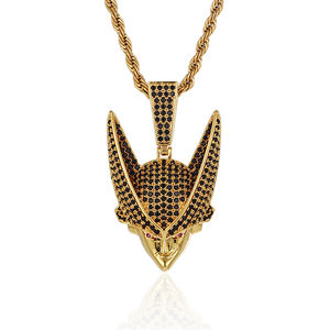 Desain baru liontin Hip Hop berukir emas 18-berlian nuansa es-liontin Goku mutiara naga emas - Product Image 1