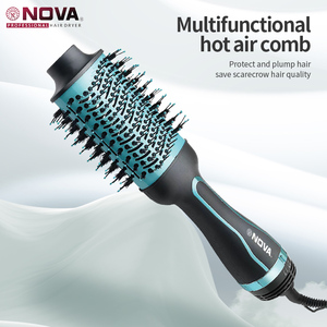 Sèche-cheveux peigne, sèche-cheveux haute puissance, peigne <span class=keywords><strong>à</strong></span> air chaud double usage pour le bouclage et le lissage, peigne volumisant, lisseur de cheveux - Product Image 3