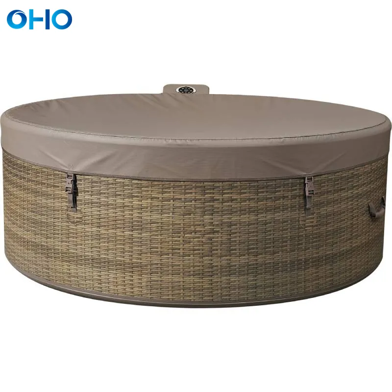 Oho Goedkope High Security Split Lazy Tub Opblaasbare Badkuip Binnen En Buiten Draagbare Hot Tub Spa Hot Tube