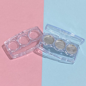 3-Hole Eyeshadow Palette Transparent <b>Empty</b> <b>Box</b> 19.5mm Single Hole Cosmetic Packaging For Makeup Sample Storage - Product Image 3