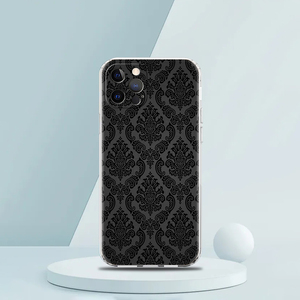 Custodia per telefono di lusso con labbra nere in stile gotico per <span class=keywords><strong>iPhone</strong></span> 16 15 14 13 12 11 17 Max xx X XR <span class=keywords><strong>SE</strong></span> 8 Plus Cover trasparente in Silicone morbido TPU - Product Image 4