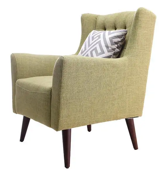 Silla individual de tela vintage americana para sala de estar, muebles residenciales, diseño de campo, sofá tapizado para ocio