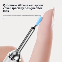 Otoscope intelligent visuel 1080P HD WiFi sans fil avec caméra pour oreilles, kit de nettoyage de cérumen lumineux pour téléphones Android/iOS, 5 embouts en silicone