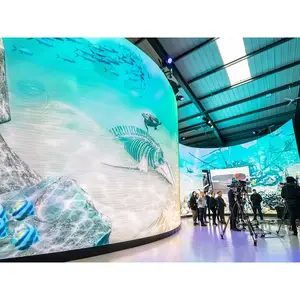 FL P1.53 P4 Indoor Flexible Rgb Curve Column Led Display Curved Big Round Shape Led Video Wall Screen Curving Led Panels Screens