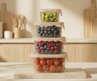 Boîte alimentaire en silicone hermétique pour congélateur, boîte de préparation de repas anti-fuite pour la conservation des restes, cuisine, maison, bureau, voyage