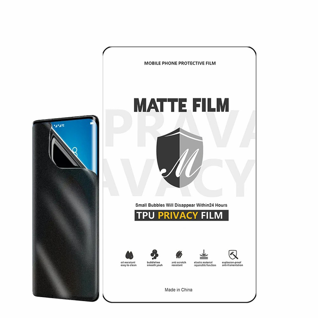 Factory Price OEM Custom Anti Spy Automatic Repair Anti Glare Matte Privacy Hydrogel Screen Protector Film for Cutting Machine