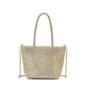 Women's Fashion <b>Large</b> Capacity Silk Rhinestone Dinner Bucket <b>Bag</b> with Zipper Closure <b>Shoulder</b> Chain for Spring/Summer Daily Use - Product Image 6