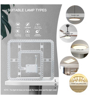Kit régulateur de vitesse pour ventilateur de plafond BLDC à tension large 110V/230V, moteur DC45W, télécommande RF433 + application Tuya, pilote de ventilateur et d'éclairage, minuterie, fonction inversée