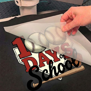 Transferencia DTF de Béisbol para 100 Días de Clases, Listo para Planchar, para Amantes del Béisbol, Feliz 100 Días, Transferencia DTF para Camisetas - Product Image 1