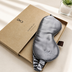 Masque pour les yeux de luxe OEM pour hôtel, masque de sommeil personnalisé avec logo, couvre-yeux de voyage avec boîte cadeau en papier kraft - Product Image 1