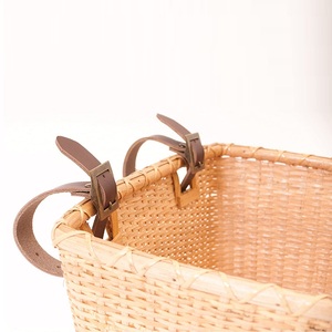 Huang Tu-cesta de ratán para bicicleta, cesta <span class=keywords><strong>grande</strong></span> de plástico de mimbre, bambú - Product Image 3