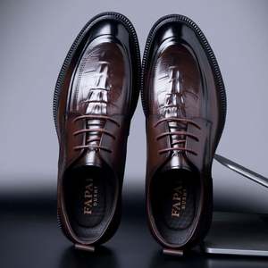 Zapatos Derby de Hombre de Cuero Genuino de Diseño de Lujo de Alta Calidad, Cosidos a Mano, con Cordones, Impermeables y Transpirables, para Negocios y Bodas - Product Image 1