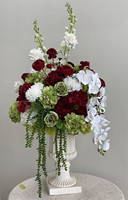 Boule de fleurs artificielles personnalisée PPS, orchidée, arrangement floral pour la décoration de table de mariage ou d'événement