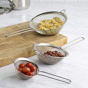 Passoire manuelle de cuisine en acier inoxydable à mailles fines pour farine et jus – Offre spéciale - Product Image 2