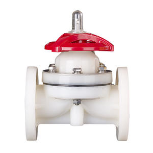 Vanne à diaphragme PVDF 1 pouce manuelle haute température résistante aux acides pour milieux chimiques - Product Image 1