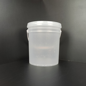 Seau de haute qualité, recyclable, avec couvercle et poignée, en <span class=keywords><strong>plastique</strong></span>, 10 <span class=keywords><strong>litres</strong></span>, qualité alimentaire, transparent, rond - Product Image 3