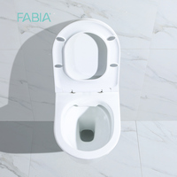 Salle de bain moderne européenne Cuvette de toilette multicolore WC sans rebord Toilette noire monobloc à suspendre au mur avec système de chasse d'eau Tornado