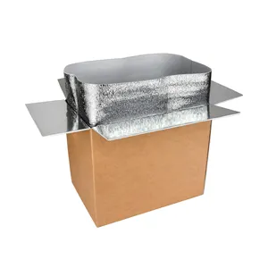 Cajas de envío con aislamiento térmico personalizado de mariscos para transportar alimentos congelados Caja de embalaje de envío de cadena fría