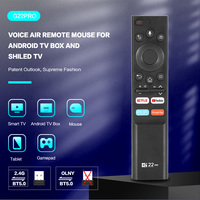G22 Pro Air Mouse, Teclado y Ratón Inalámbricos 2.4G para Control Remoto de TV Box Android, Air Mouse con Aprendizaje IR y Voz, Batería AAA