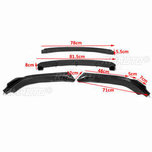 Glossy Black <b>Car</b> Front Bumper Splitter Lip Spoiler Body Kit Bumper <b>Diffuser</b> Lip for Honda for Civic Sedan 4Dr 2016 2017 2018 - Product Image 6