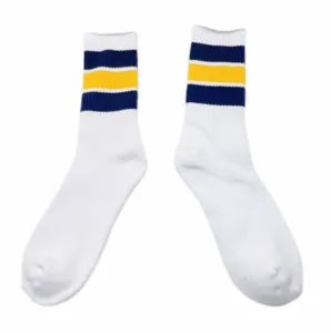 Bán buôn Retro sọc dày Terry đệm CREW SOCKS unisex thể thao thể thao vớ