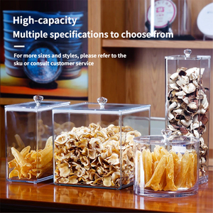 Commercial Transparent Plastic PC Rectangle Food <strong>Storage</strong> Container 1-3L Capacity Dry Food Grains Nuts <strong>Seeds</strong> Bulk <strong>Storage</strong> - Product Image 3